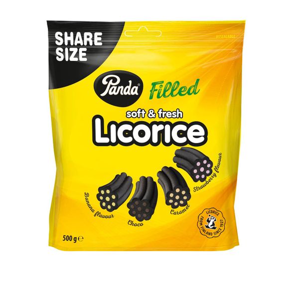 Panda Soft & Fresh filled Licorice 500g