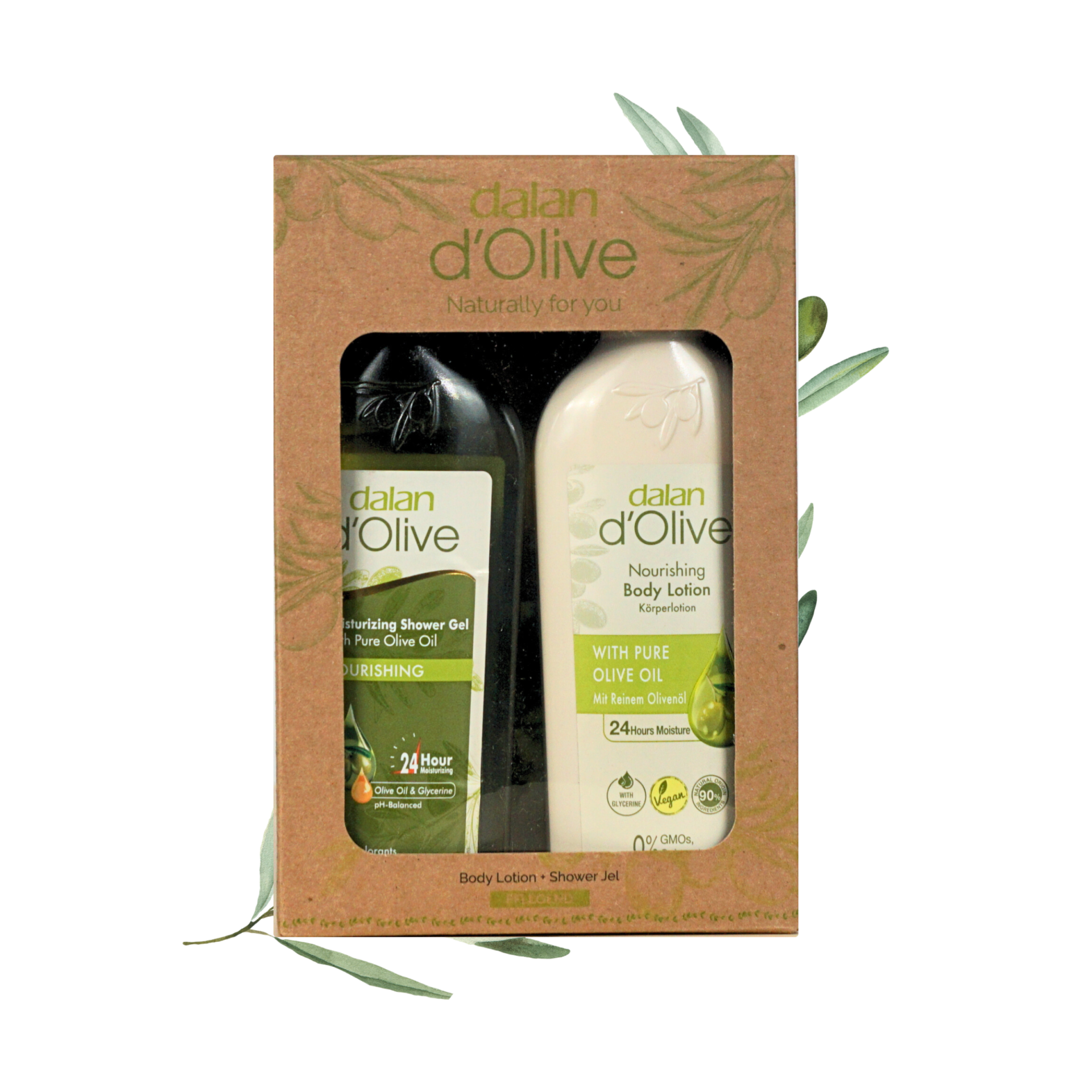 Dalan d´Olive Geschenkset Bodylotion 400ml + Showergel 400ml