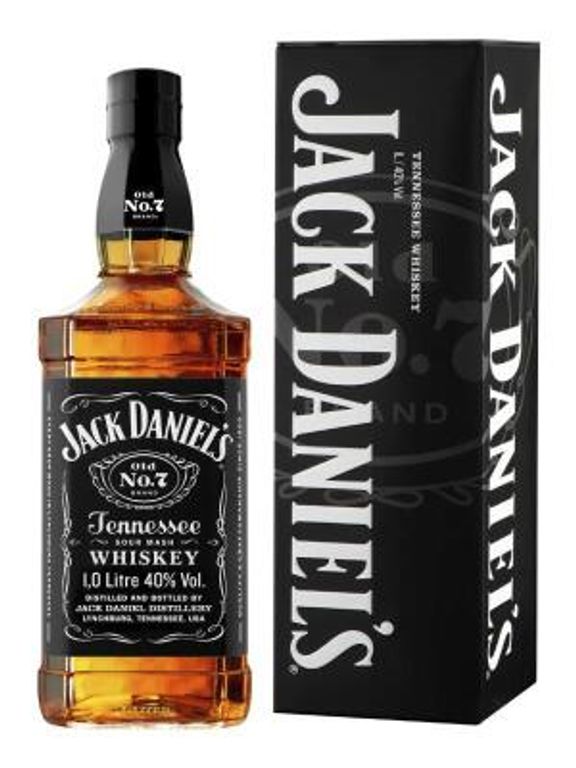 Jack Daniels 40%vol. 1 Liter + GB aus Metall