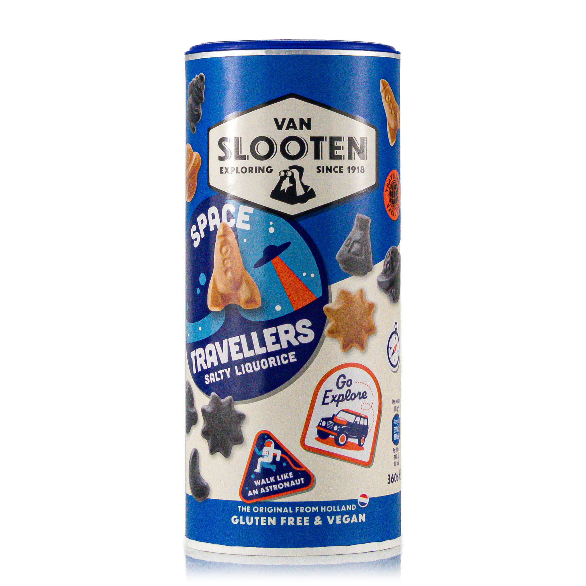 Van Slooten Space Travellers Vegan and Gluten Free - Salty Liquorice 360g