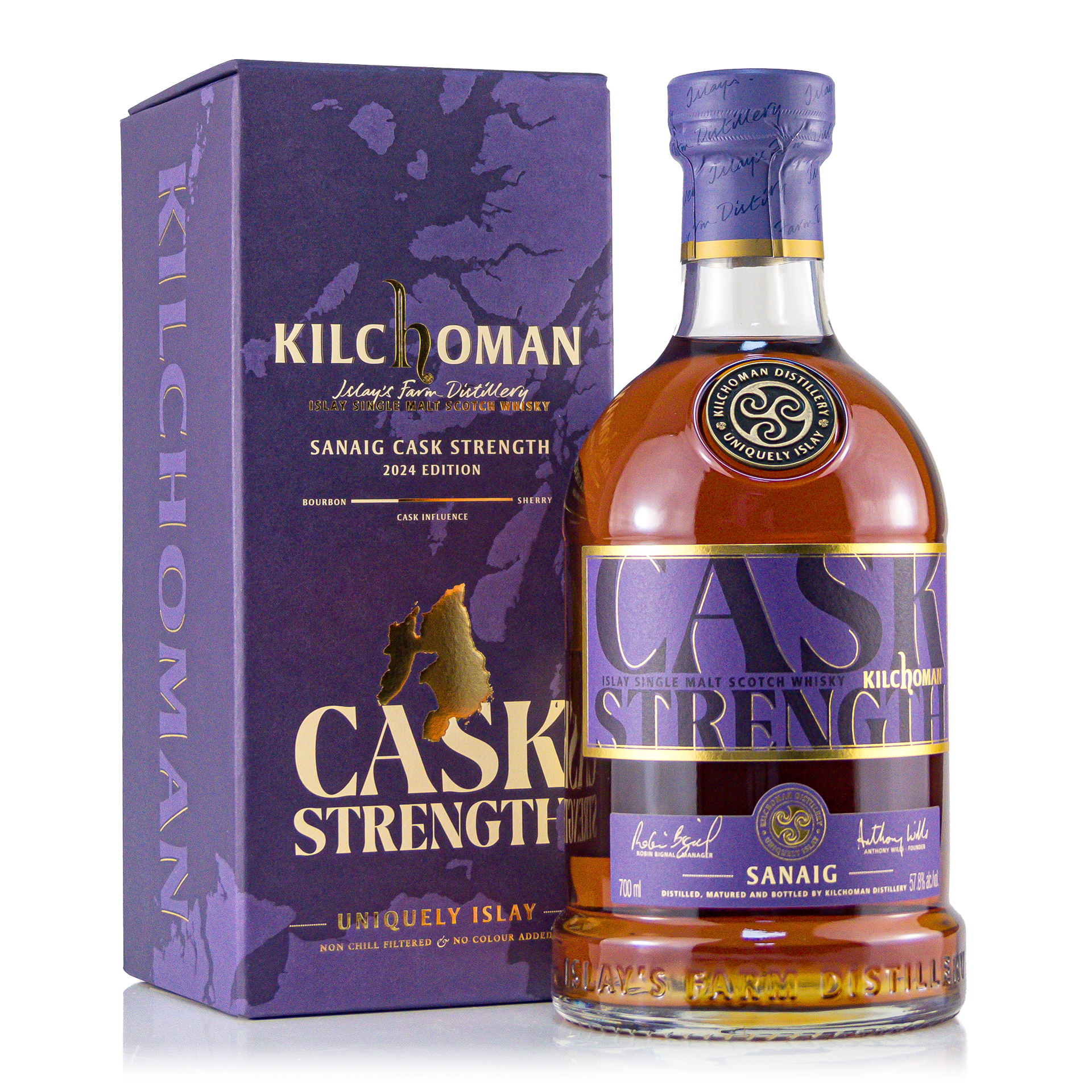 Kilchoman Sanaig Cask Strength 57,8%.  0,7 Liter