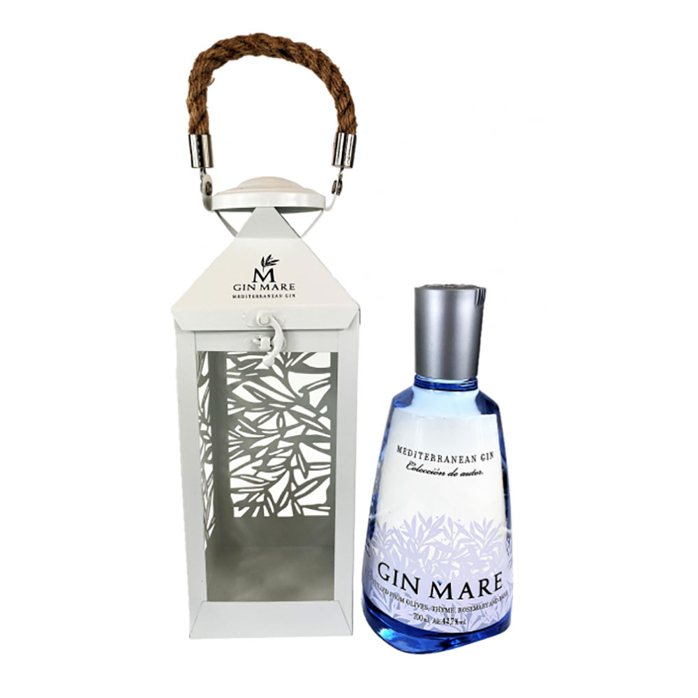 Mare Gin Geschenkset 0,7 Liter 42,7%vol. + Laterne