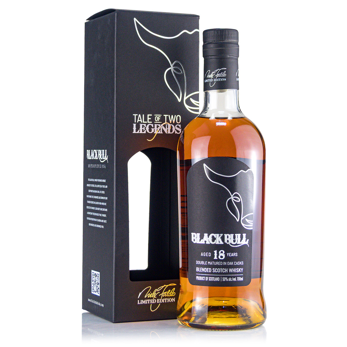 Black Bull Faldo 18 Year Old Blended Scotch Whisky 50% 0.7 Litre