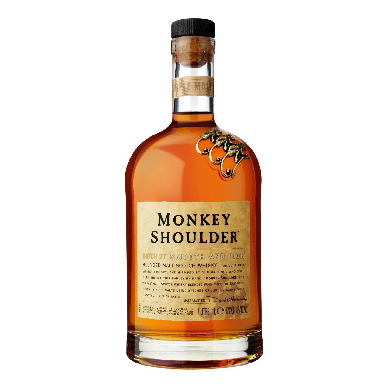 Monkey Shoulder Whiskey 1 liter 40% vol. Monkey Shoulder Whiskey 1 liter 40% vol.