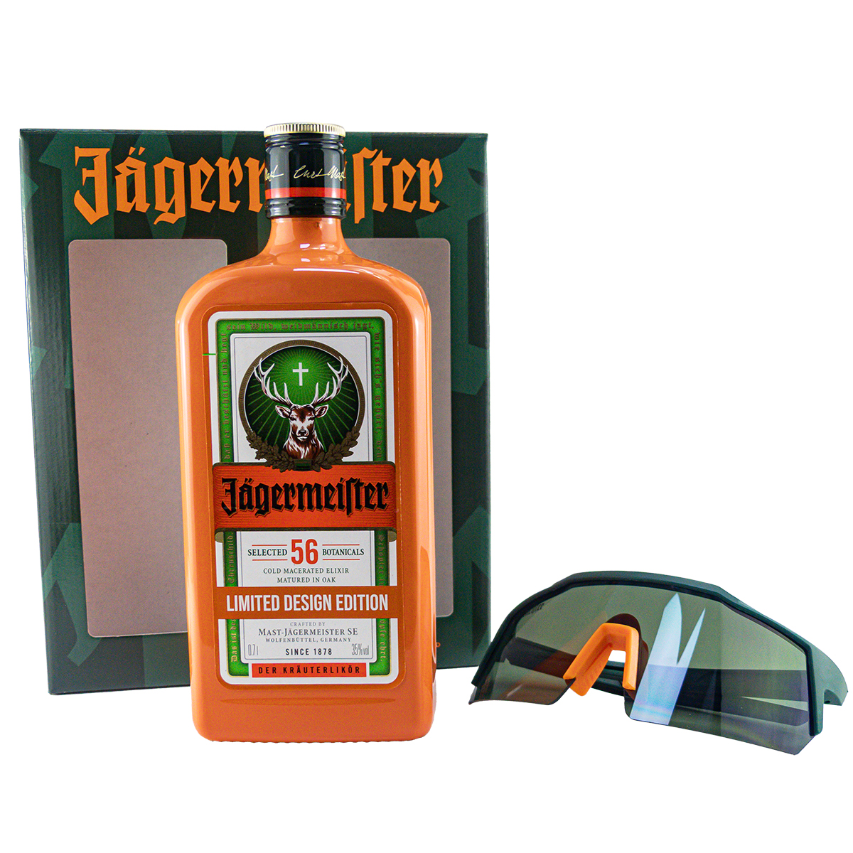 Jägermeister Set 35% vol. 0.7 liters + sunglass Jägermeister Set 35% vol. 0.7 liters + sunglass