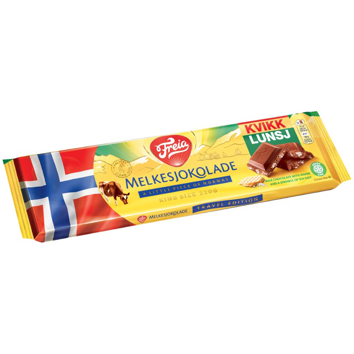 Freia Kvikk Lunsj Chocolate with Wafer 220g