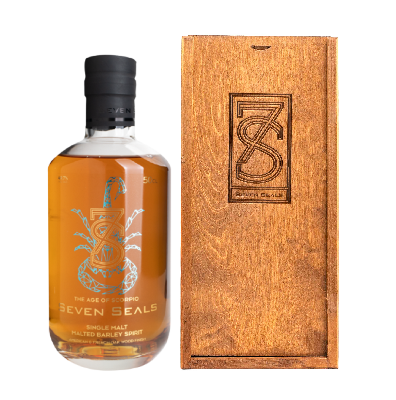Seven Seals "The Age of Scorpio" Triple Wood Bourbon 49,7%vol. 0,5 Liter Seven Seals "The Age of Scorpio" Triple Wood Bourbon 49,7%vol. 0,5 Liter
