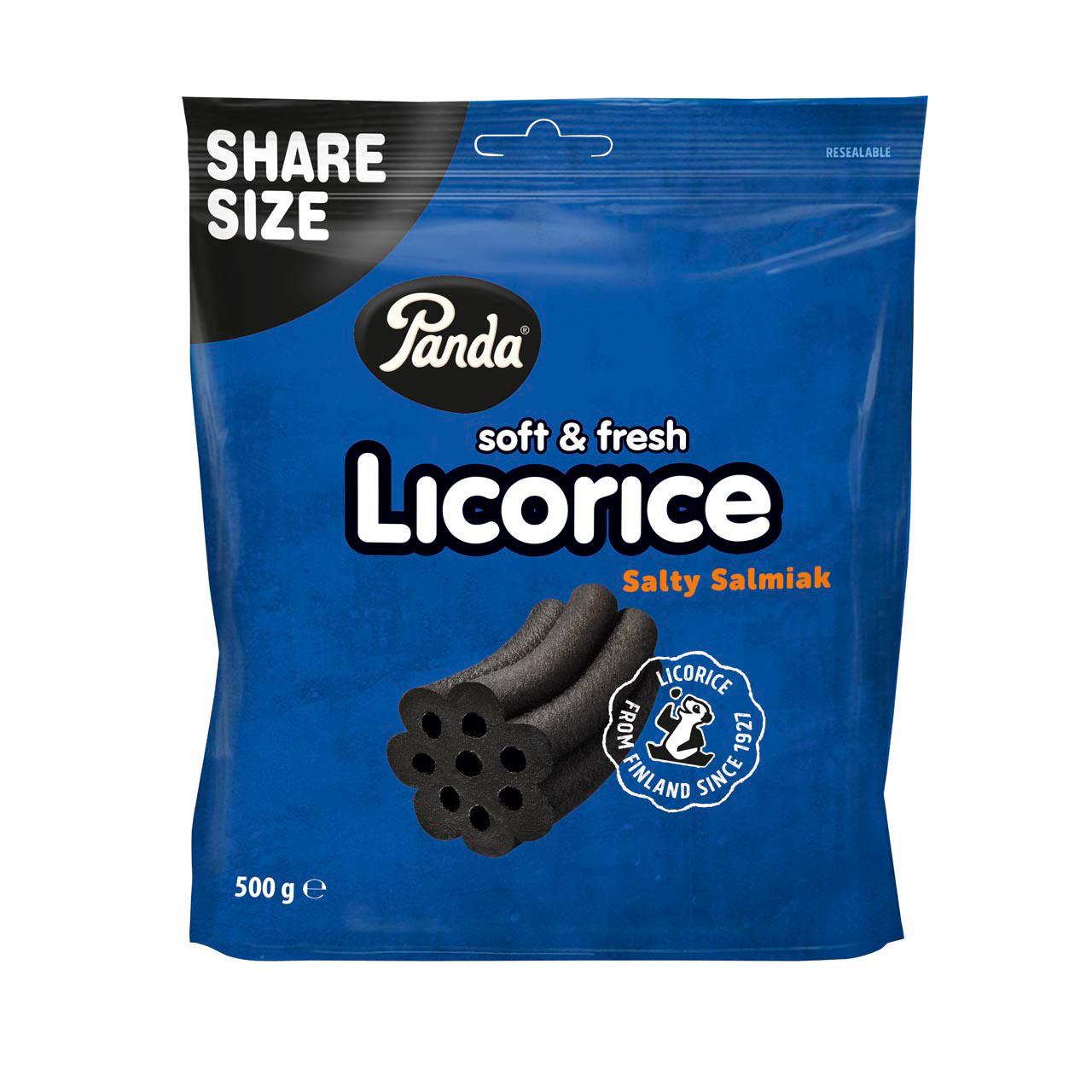 Panda Soft & Fresh Salmiac Salt Liquorice 500g Panda Soft & Fresh Salmiac Salt Liquorice 500g