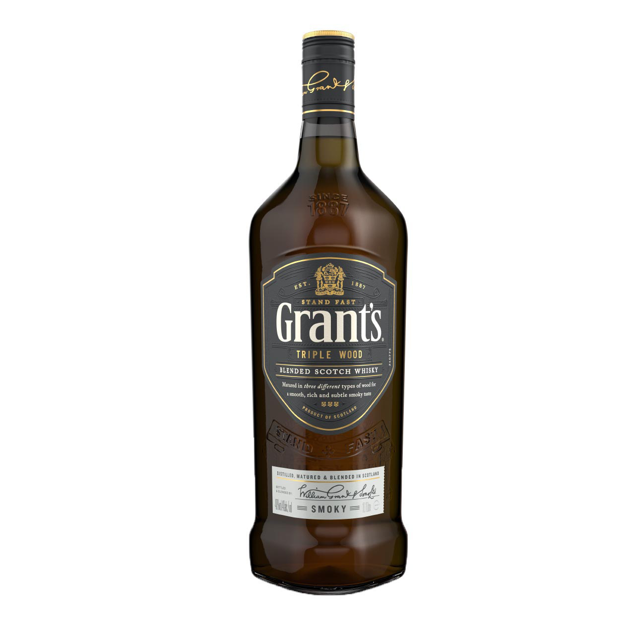 Grant's Triple Wood SMOKY 1 liter 40% vol. Grant's Triple Wood SMOKY 1 liter 40% vol.