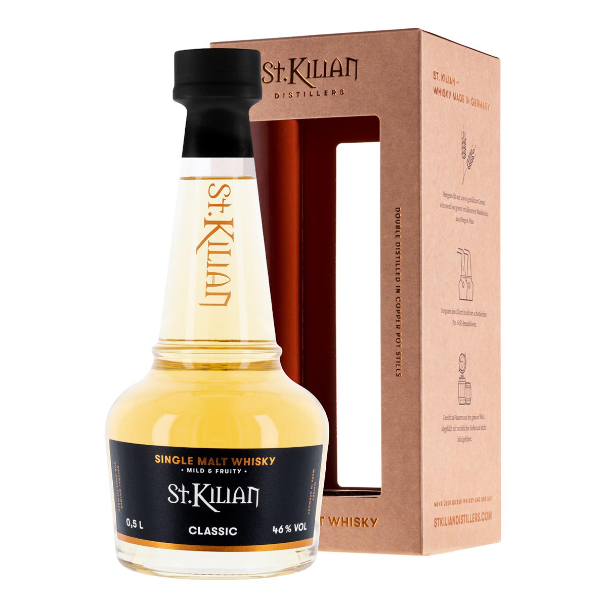 St. Kilian Classic Bavarian Single Malt Whisky 46%vol. 0,5 Liter