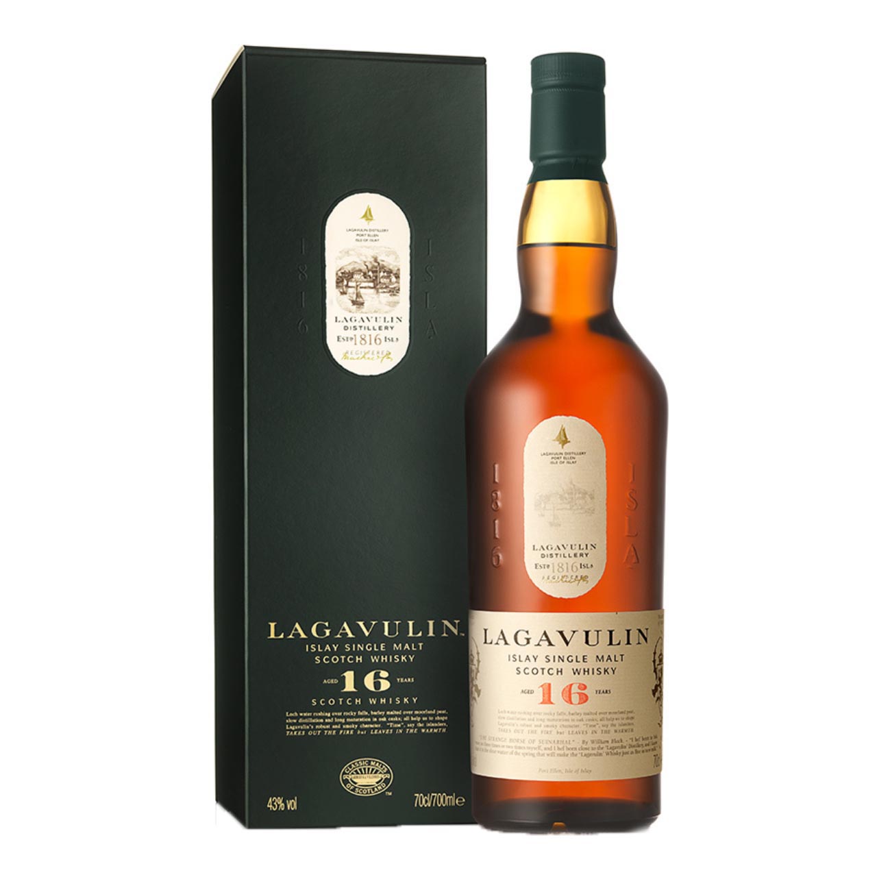 Lagavulin 16 Years 0.7 liters 43% vol.