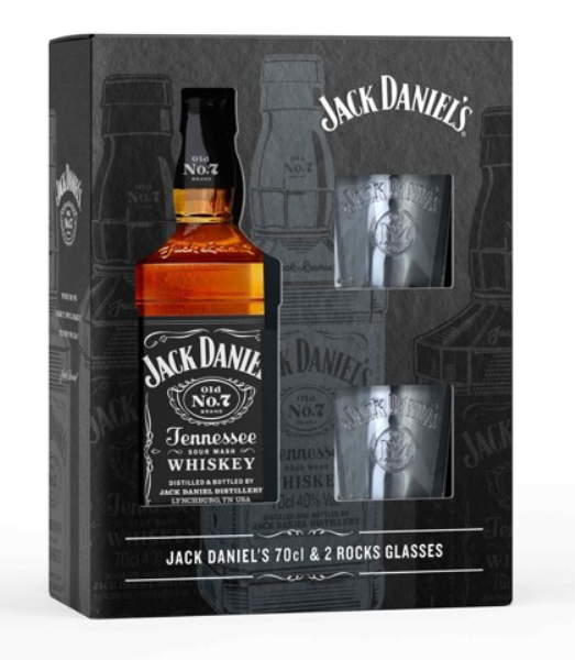 Jack Daniels 40%vol. 0,7 Liter + 2 Gläser Edition 2024