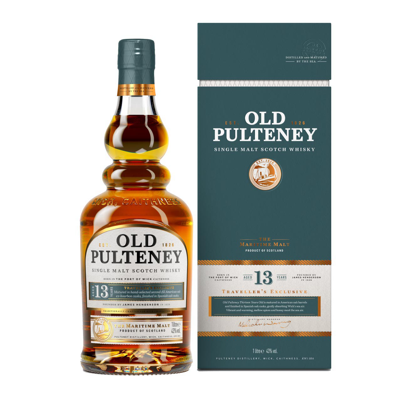 Old Pulteney 13 Years 1 Liter 43%vol. Old Pulteney 13 Years 1 Liter 43%vol.