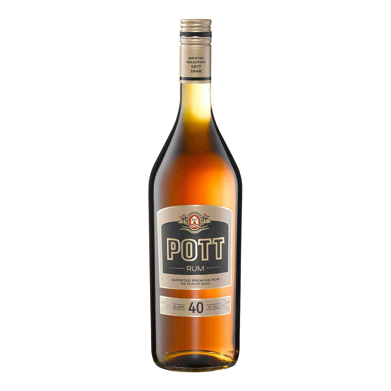 Pott 40 Rum 1 Liter 40%vol. Pott 40 Rum 1 Liter 40%vol.