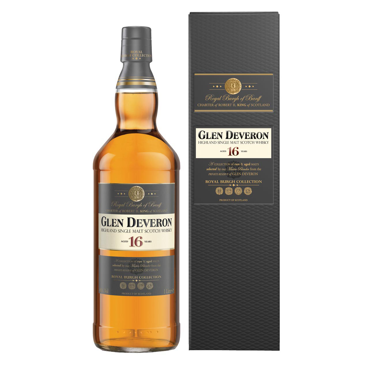 Glen Deveron 16 year old 1 liter 40% vol. Glen Deveron 16 year old 1 liter 40% vol.