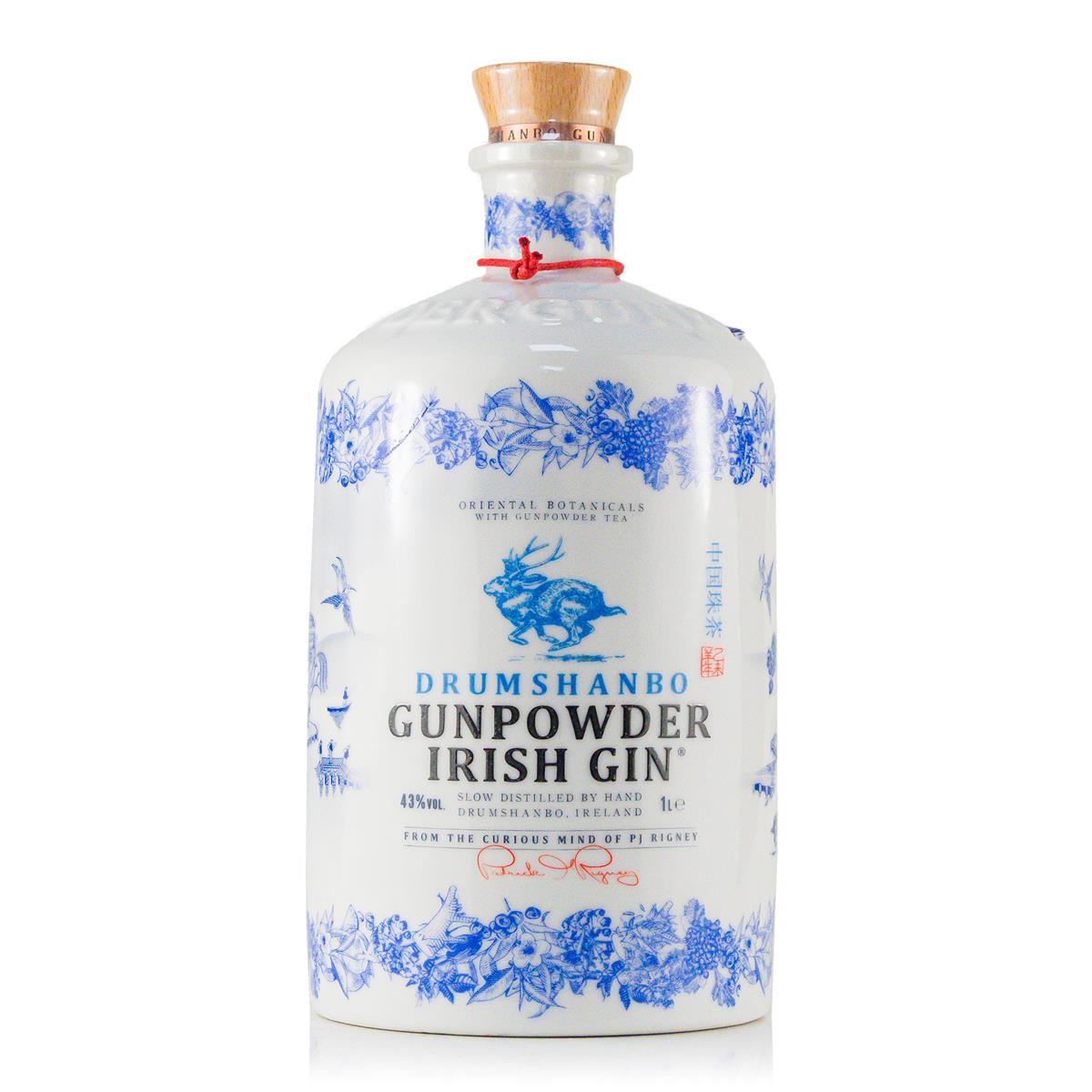 Drumshanbo Gunpowder ceramic bottle 43% 1 liter