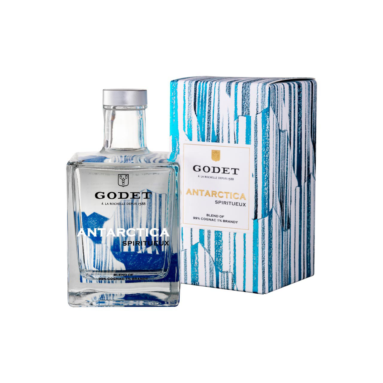 Godet Antarctica White Cognac 0,5 Liter 40%vol. Godet Antarctica White Cognac 0,5 Liter 40%vol.