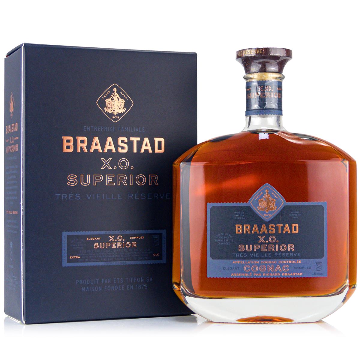 Braastad XO Superior 40%vol. 1 Liter