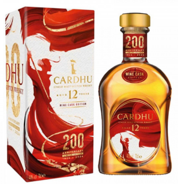 Cardhu 12 Years 200 Anniversary Wine Cask 40%. 0,7Liter