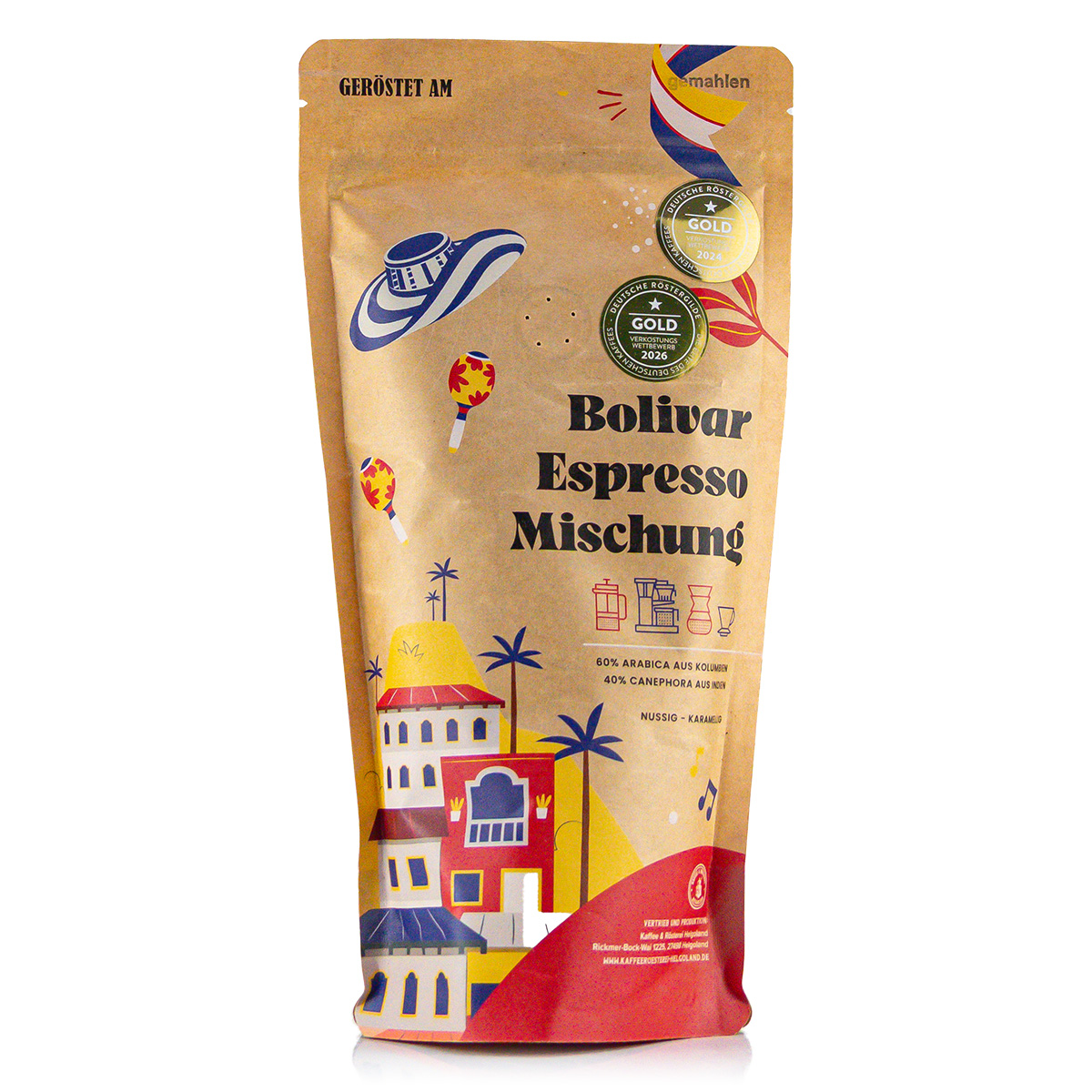 Helgoland Kaffeerösterrei, Espresso "Bolivar" gemahlen 250g