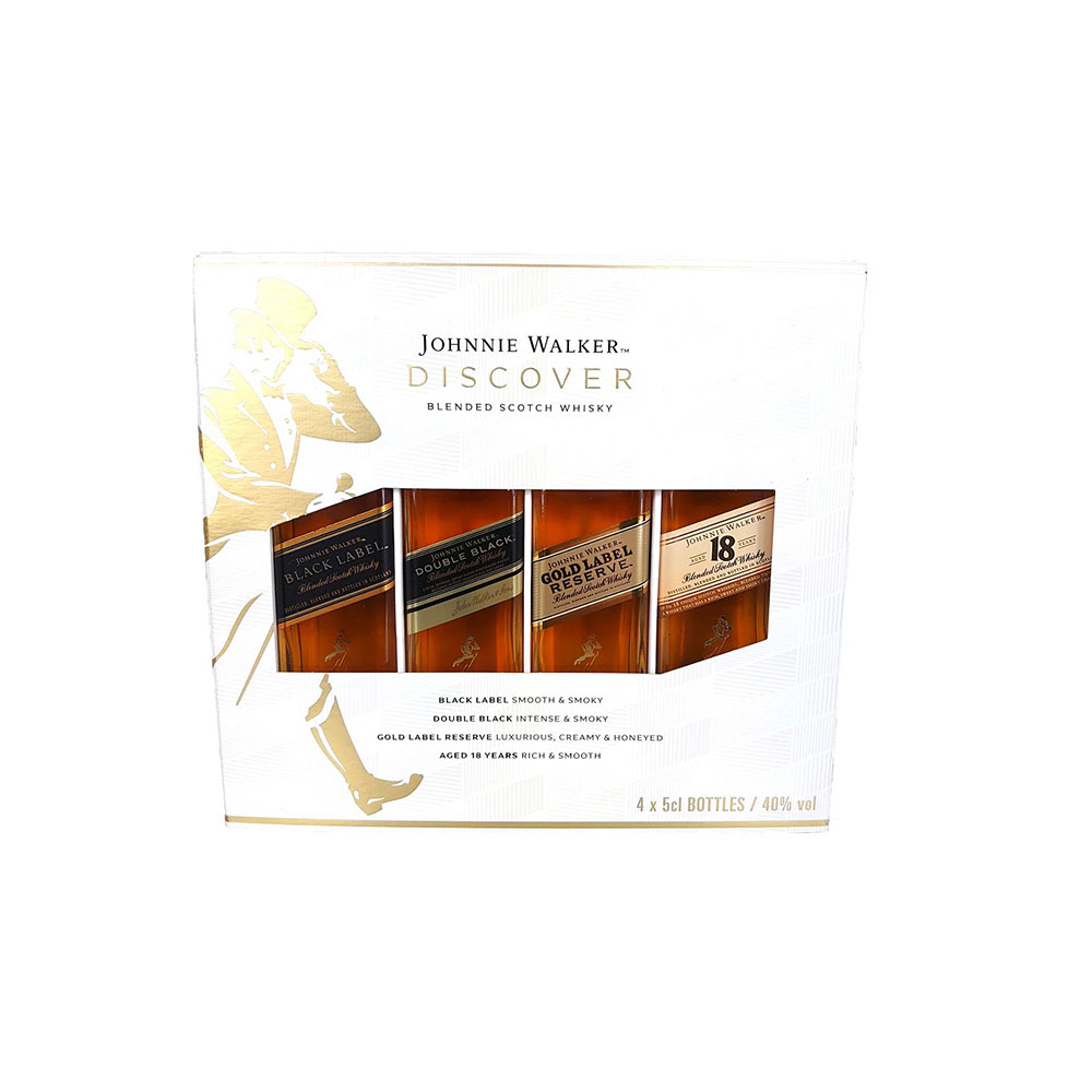 Johnnie Walker Collection Pack 4x5cl 0,2 Liter 40%vol. Johnnie Walker Collection Pack 4x5cl 0,2 Liter 40%vol.