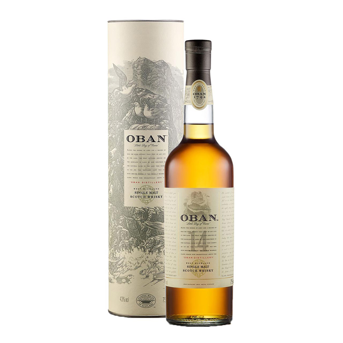 Oban 14 Jahre Single Malt  43%vol. 0,7 Liter