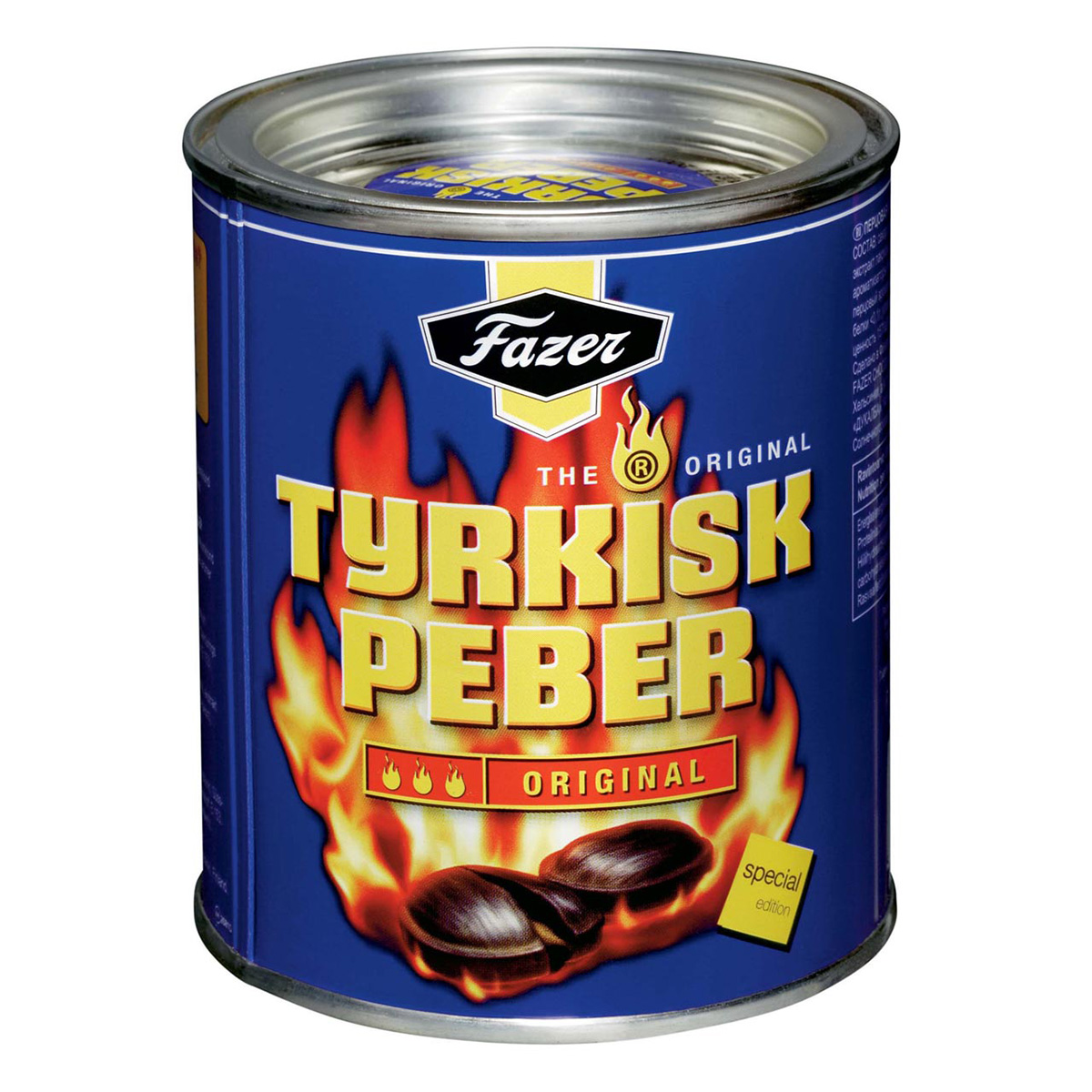 Fazer Tyrkisk Peber Lakritzbonbons Tin 375g