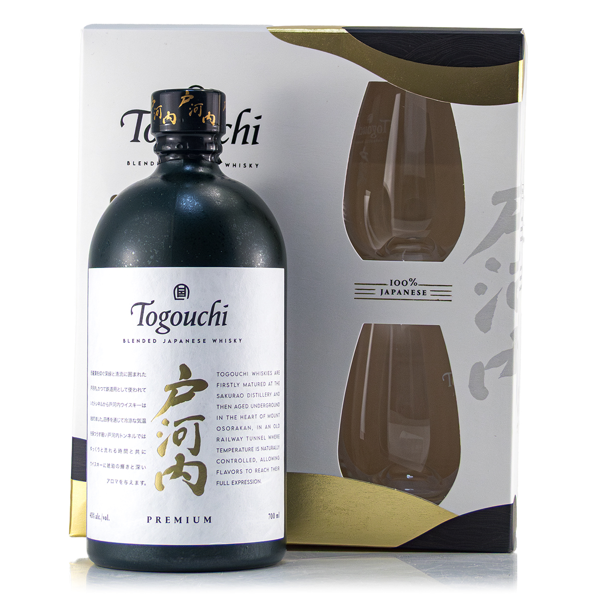Togouchi Japanese Blended 0,7 Liter 40%vol. GP + 2 Glases Togouchi Japanese Blended 0,7 Liter 40%vol. GP + 2 Glases