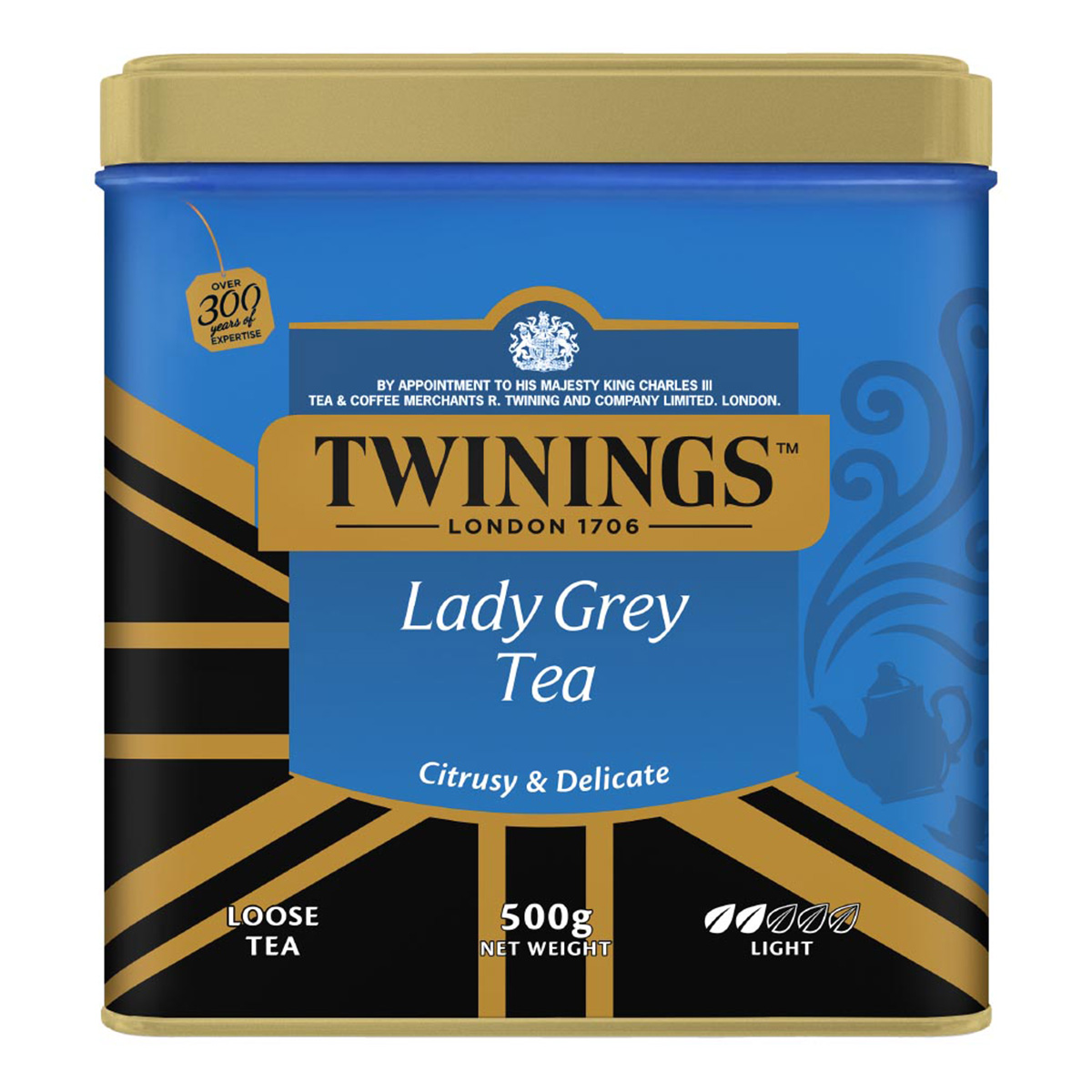 Twinings Lady Grey in Can 500g