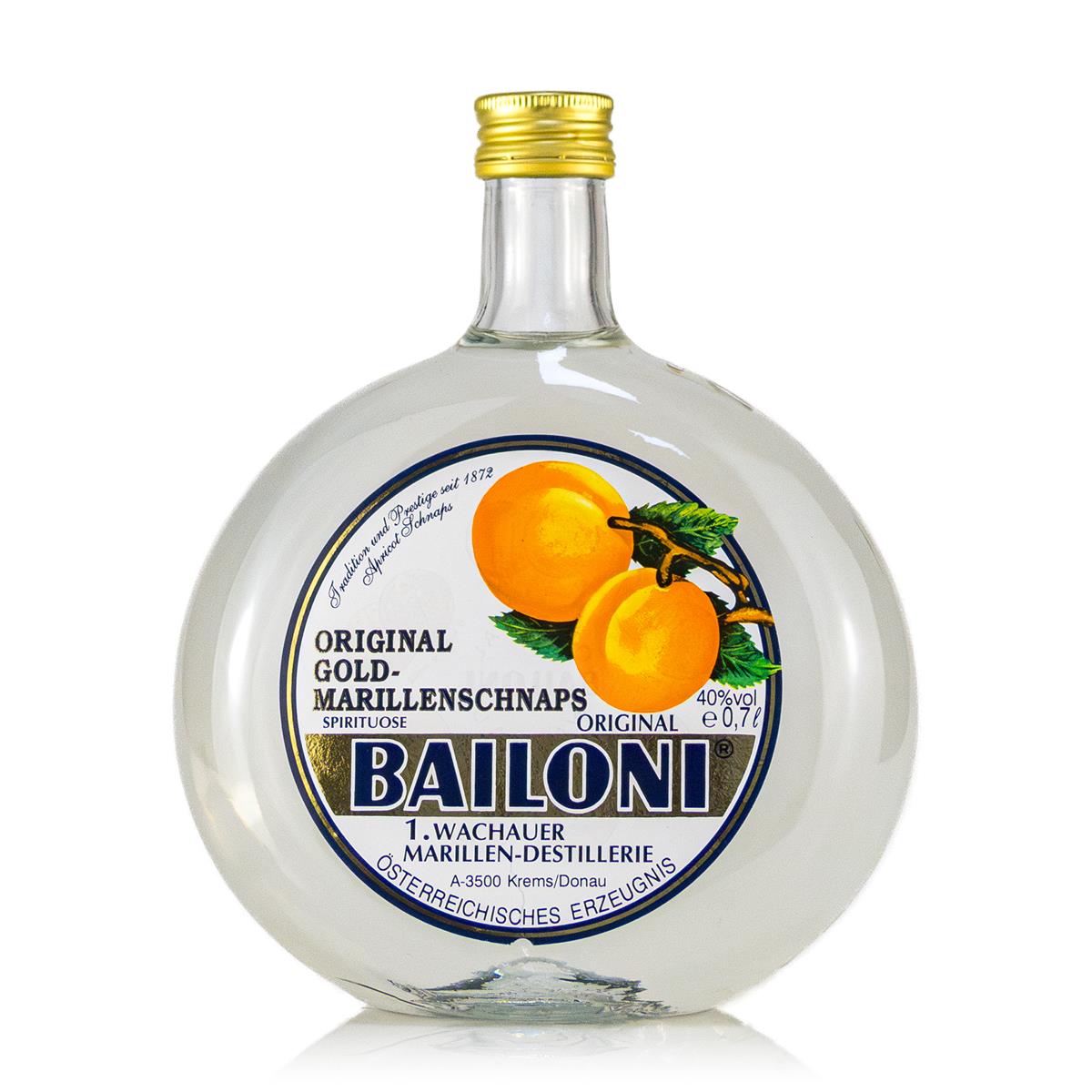 Bailoni Apricotsschnapps 0,7 Liter 40%vol. Bailoni Apricotsschnapps 0,7 Liter 40%vol.