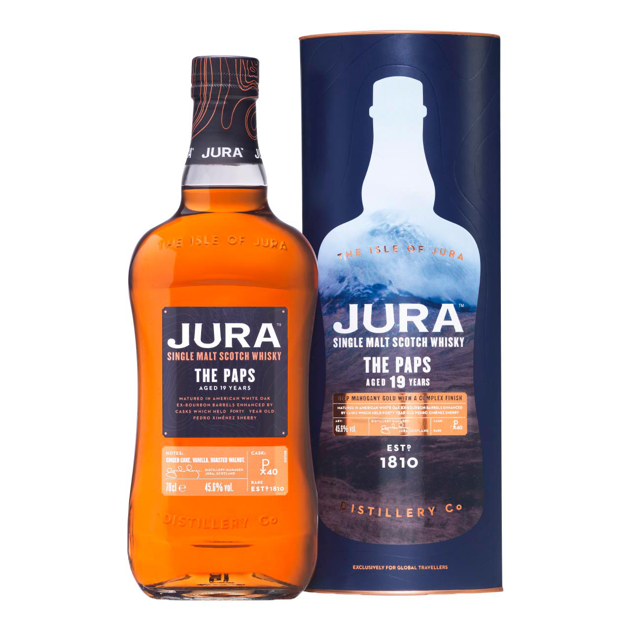 Jura The Paps 19 years old 0.7 liters 45.6% vol. Jura The Paps 19 years old 0.7 liters 45.6% vol.
