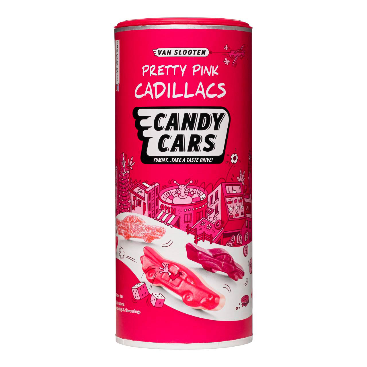 Van Slooten Pink Cadillacs Candy Cars 320g Van Slooten Pink Cadillacs Candy Cars 320g