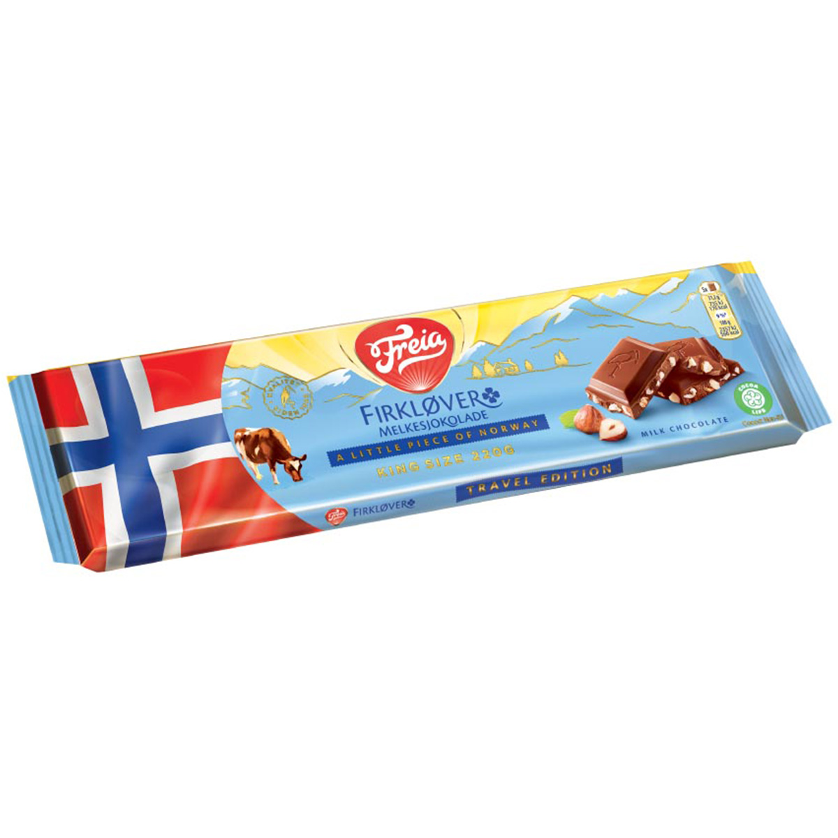 Freia Firklöver Chocolate with chopped Nuts 220g