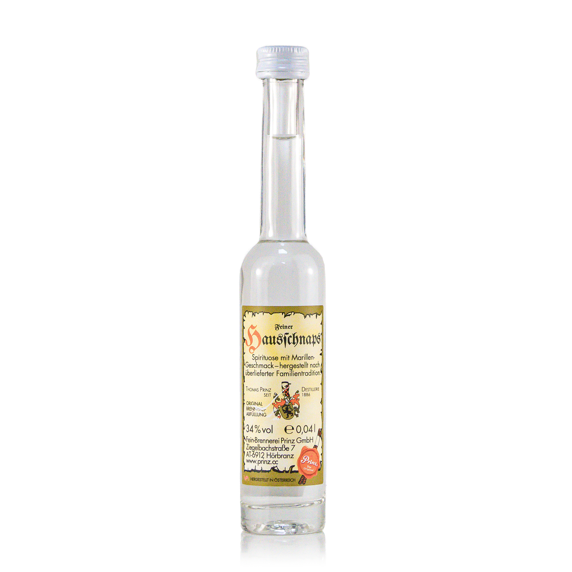 Prinz Hausschnaps Marille 34%vol. 0,04 Liter Prinz Hausschnaps Marille 34%vol. 0,04 Liter