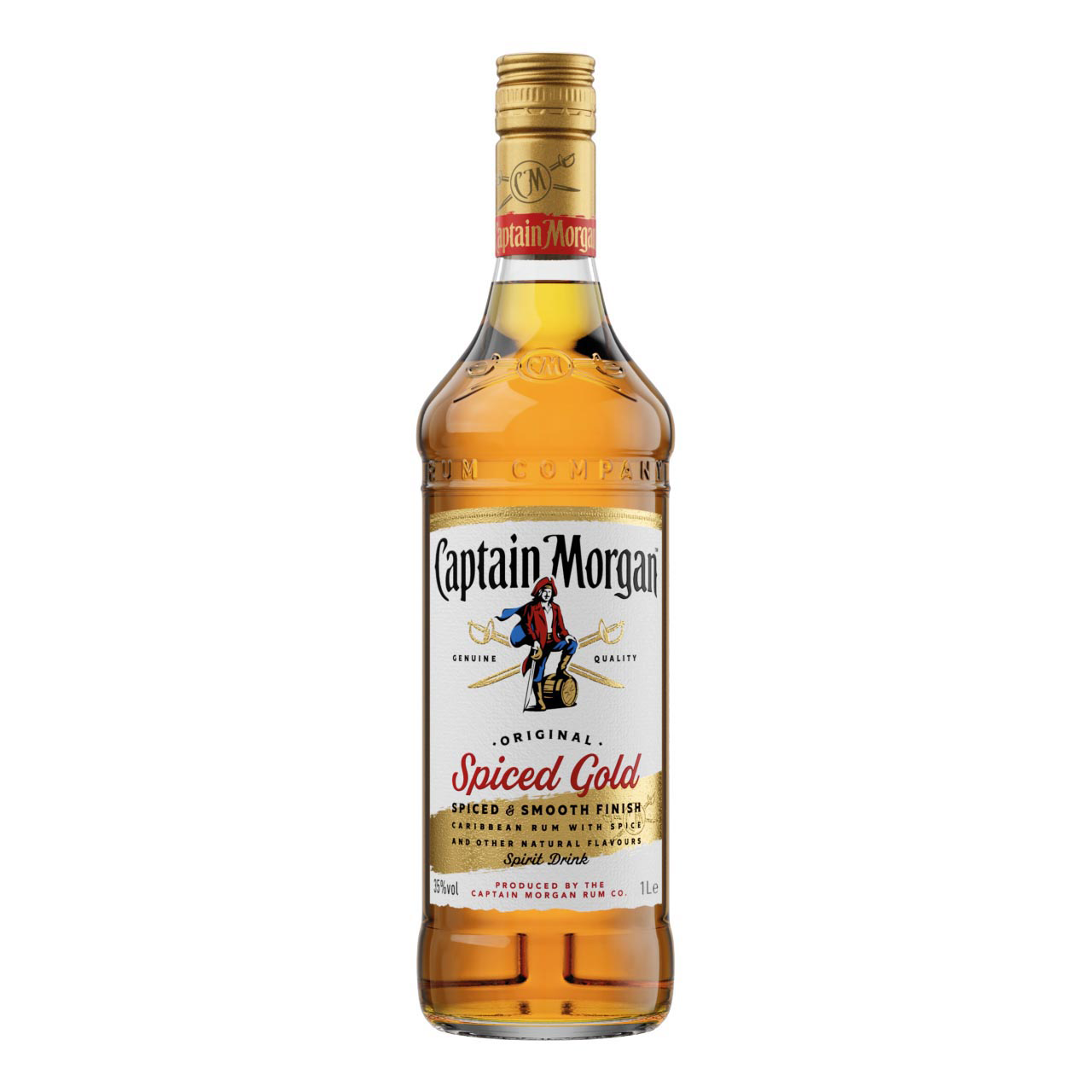 Captain Morgan Spiced Gold 1 Liter 35%vol. Captain Morgan Spiced Gold 1 Liter 35%vol.