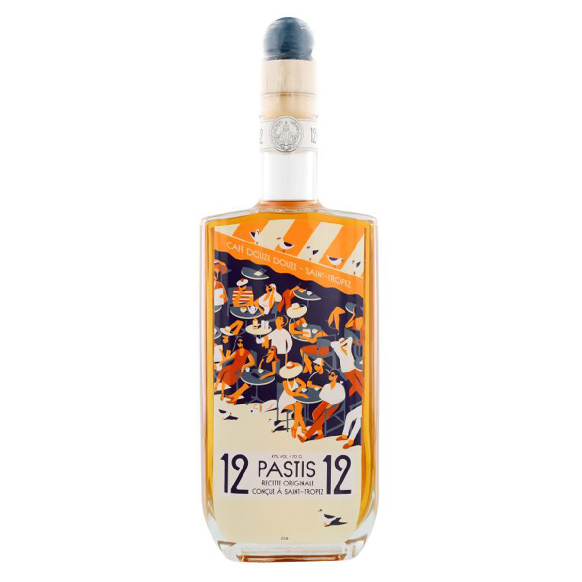 12/12 Pastis de Saint Tropez Rendezvous en Terrasse 45%vol. 0,7 Liter