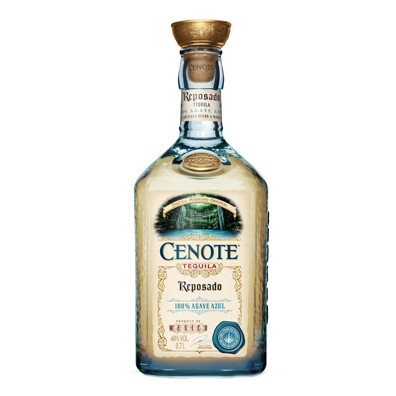 Cenote Reposado 100% Agave Azul  38%vol. 0,7 Liter Cenote Reposado 100% Agave Azul  38%vol. 0,7 Liter