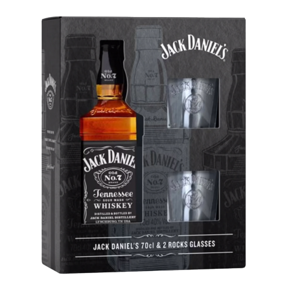 Jack Daniels 40%vol. 0,7 Liter + 2 glasses Edition 2024 Jack Daniels 40%vol. 0,7 Liter + 2 glasses Edition 2024