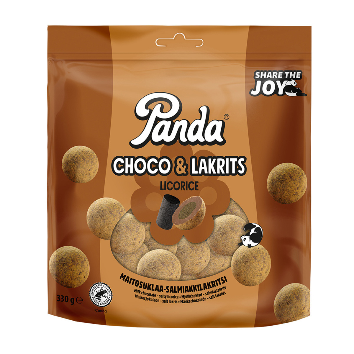 Panda Soft Choco & Lakrits 330g