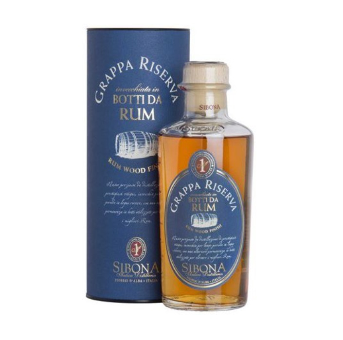 Sibona Grappa Riserva Botti da Rum 44%vol. 0,5 Liter Sibona Grappa Riserva Botti da Rum 44%vol. 0,5 Liter