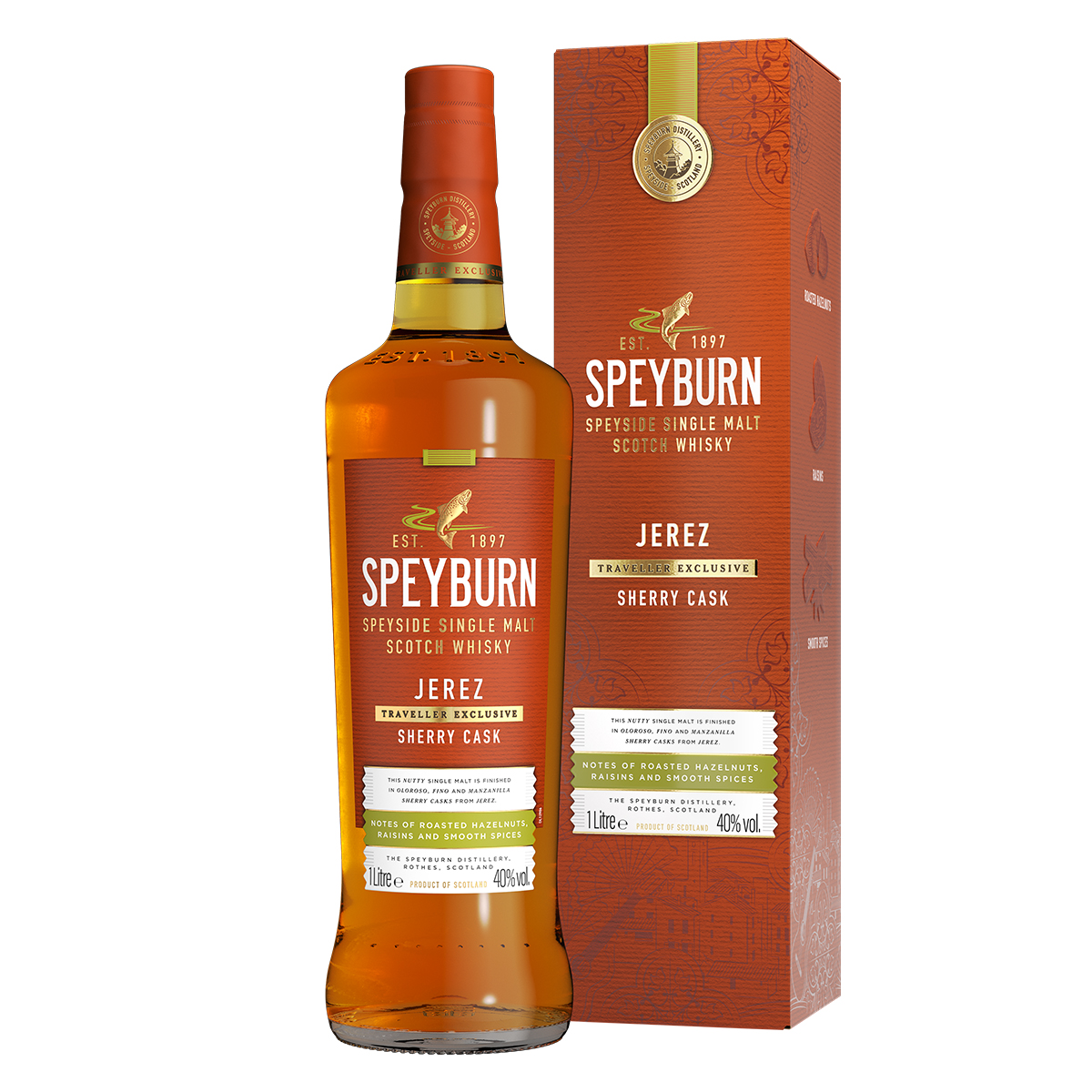 Speyburn Jerez Sherry Cask Speyside Single Malt Scotch Whisky 40%vol. 1Liter