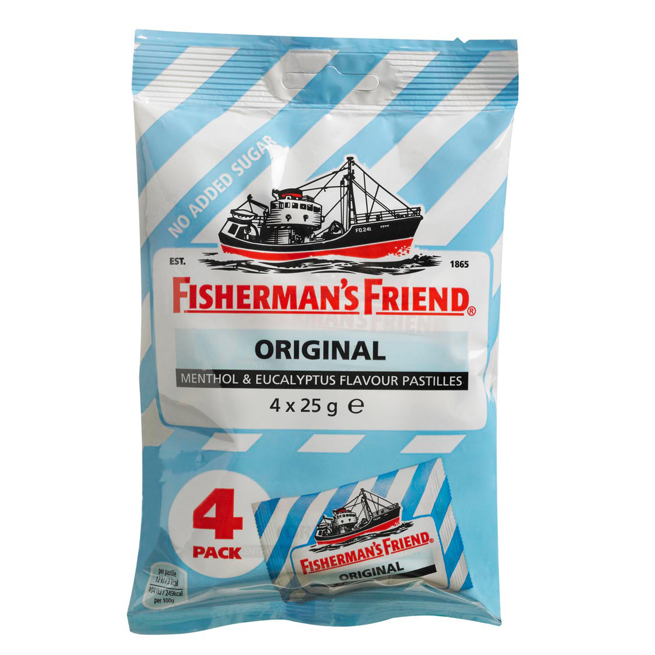 Fisherman's Friend Original Menthol & Eukaly 4x25g Fisherman's Friend Original Menthol & Eukaly 4x25g