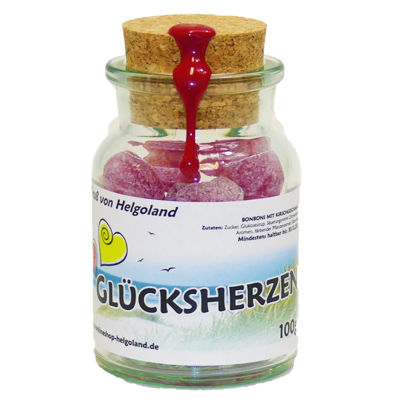 Helgoländer "Glücksherzen" cherry candies 100g Helgoländer "Glücksherzen" cherry candies 100g