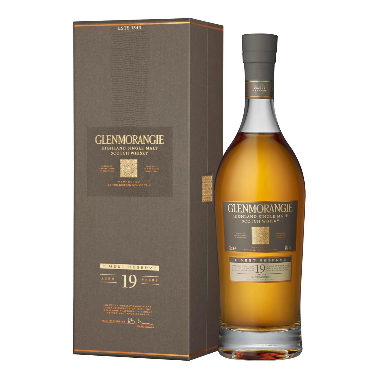 Glenmorangie 19 years old 0.7 liters 43% vol.