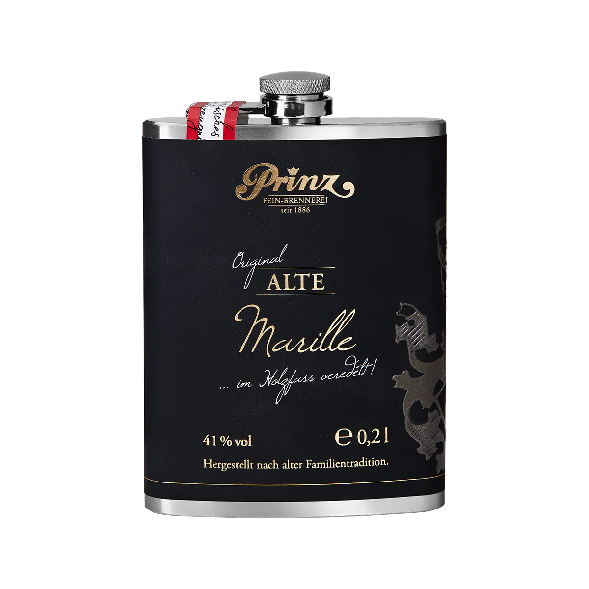 Prinz Hip Flask Alte Marille 41% vol. 0.2 Liter Prinz Hip Flask Alte Marille 41% vol. 0.2 Liter