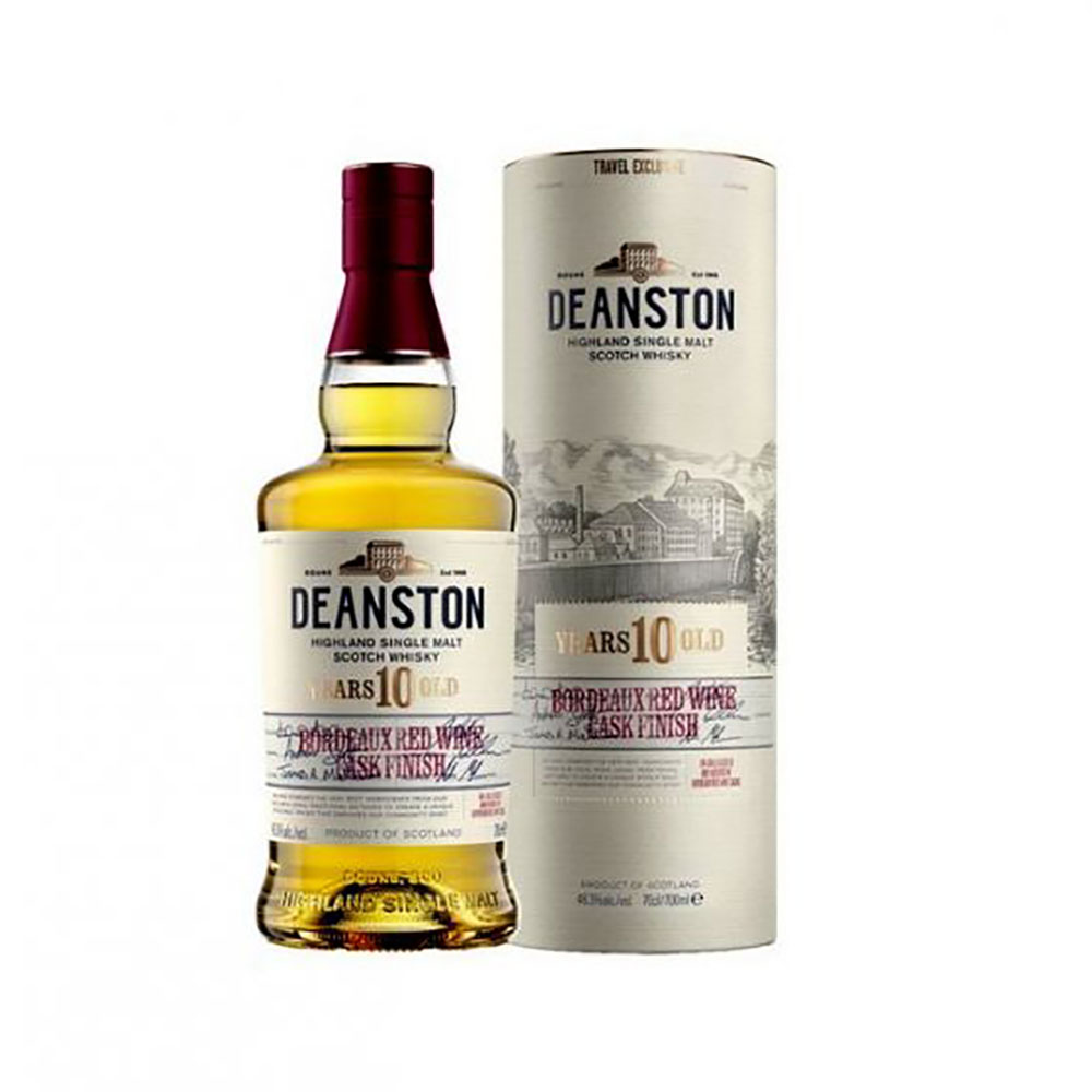 Deanston 10 Years Bordeaux Red Wine Cask 0.7 liters 46% vol. Deanston 10 Years Bordeaux Red Wine Cask 0.7 liters 46% vol.