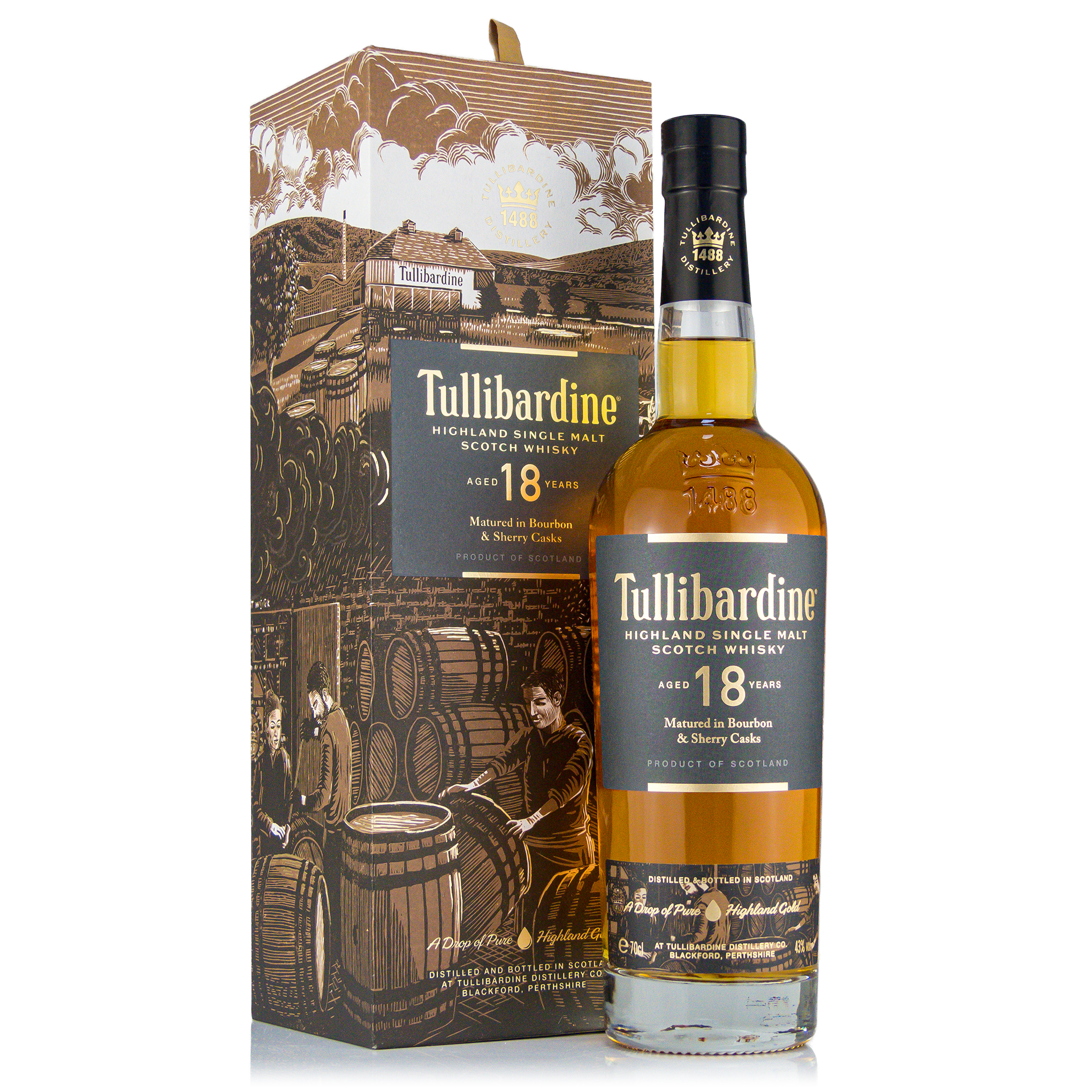 Tullibardine 18 Years 43%vol. 0.7 Liter