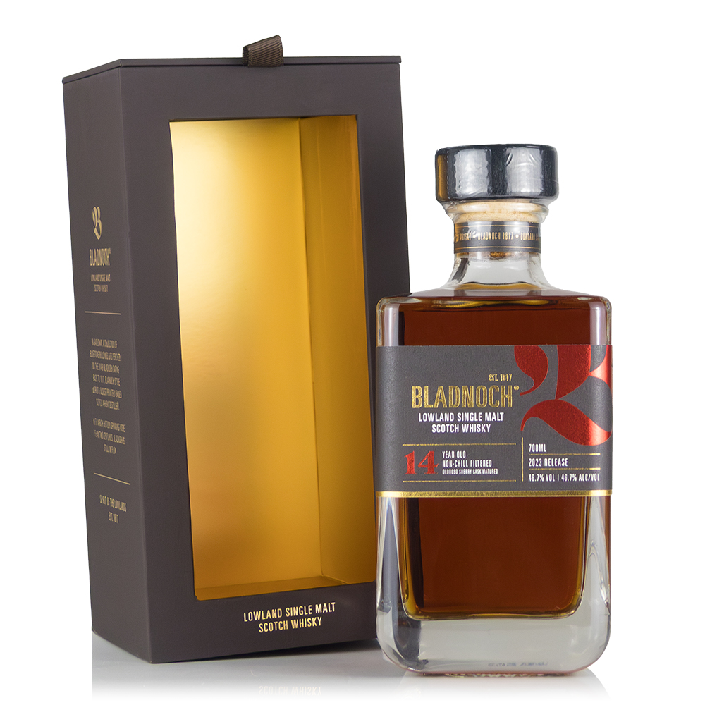 Bladnoch 14 Years Sherry Cask Matured 0,7 Liter 46,7%vol. Bladnoch 14 Years Sherry Cask Matured 0,7 Liter 46,7%vol.