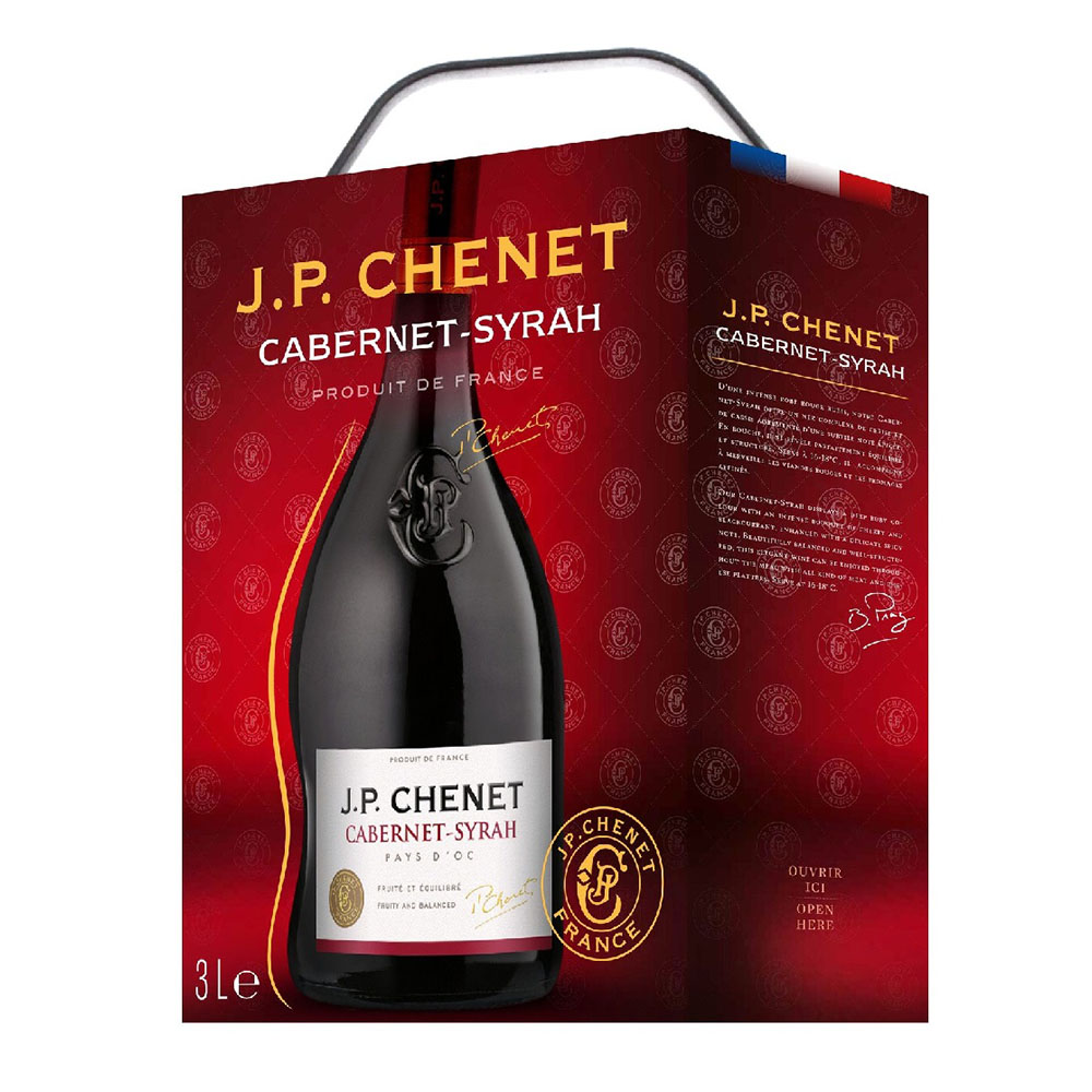 J.P. Chenet Cabernet Syrahdry, red  (Bag in Box) 3 Liter 13%vol.