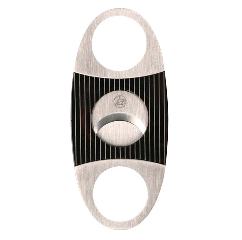 Cigar cutter chrome7black satin/gun/strips 22mm cut